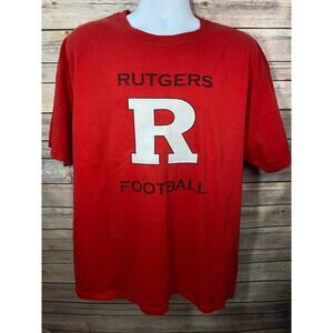 Vintage 90s Aeropostale Rutgers University Shirt – Size XL, Red Short Sleeve